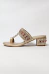 Buy_THE ALTER_Gold Crystals Light Embellished Block Heels 