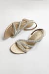 Shop_THE ALTER_Gold Rhinestones Embellished Block Heels 