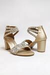 Buy_THE ALTER_Gold Embroidery, Crystals Bella Block Heels 