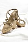 Shop_THE ALTER_Silver Crystals Embellished Light Gold Platform Block Heels _Online_at_Aza_Fashions