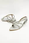 Buy_THE ALTER_Silver Rhinestones Embellished Block Heels 