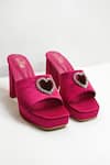 Shop_THE ALTER_Pink Rhinestones Sweetheart Embellished Platform Heels 