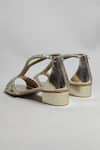 Shop_THE ALTER_Gold Rhinestones Angela Embellished Block Heels _Online_at_Aza_Fashions