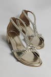Buy_THE ALTER_Gold Rhinestones Angela Embellished Block Heels 