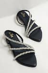 Buy_THE ALTER_Black Kiara Embellished Flats _at_Aza_Fashions