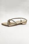 Buy_THE ALTER_Gold Kiara Embellished Flats _Online_at_Aza_Fashions