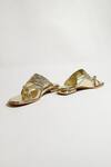 Buy_THE ALTER_Gold Braided Flats _Online_at_Aza_Fashions