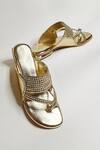 Shop_THE ALTER_Gold Braided Flats _at_Aza_Fashions