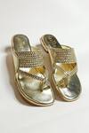 THE ALTER_Gold Braided Flats 