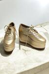 Shop_THE ALTER_Gold Matte Shimmer Sneaker Platforms 