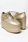 THE ALTER_Gold Matte Shimmer Sneaker Platforms 