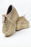 THE ALTER_Gold Metallic Shimmer Platform Sneakers _Online