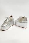 THE ALTER_Silver Shimmer Platform Sneakers _Online_at_Aza_Fashions