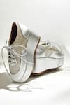 THE ALTER_Silver Shimmer Platform Sneakers _at_Aza_Fashions