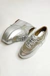 THE ALTER_Silver Shimmer Platform Sneakers _Online