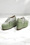 THE ALTER_Mint Green Shimmer Platform Sneakers _Online_at_Aza_Fashions