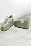 Buy_THE ALTER_Mint Green Shimmer Platform Sneakers 