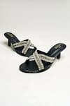 Shop_THE ALTER_Black Rhinestones Criss Cross Embellished Stilettos _at_Aza_Fashions
