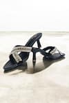 THE ALTER_Black Rhinestones Criss Cross Embellished Stilettos _Online