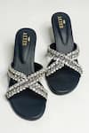 Shop_THE ALTER_Black Rhinestones Criss Cross Embellished Stilettos _Online