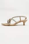 THE ALTER_Beige Rhinestones Embellished Kitten Heels _Online_at_Aza_Fashions