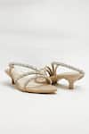 Buy_THE ALTER_Beige Rhinestones Embellished Kitten Heels 