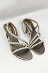 Buy_THE ALTER_Silver Rhinestones Gunmetal Embellished Stilettos _at_Aza_Fashions