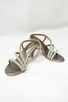 Buy_THE ALTER_Silver Rhinestones Gunmetal Embellished Stilettos _Online_at_Aza_Fashions