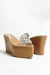 Shop_THE ALTER_Beige Rhinestones Julia Embellished Wedges _Online_at_Aza_Fashions