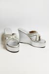 Shop_THE ALTER_Silver Pearls, Rhinestones Embellished Criss Cross Wedges _Online