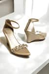 Shop_THE ALTER_Gold Crystals Embellished Clear Strap Wedges _Online_at_Aza_Fashions