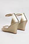 Buy_THE ALTER_Gold Crystals Embellished Clear Strap Wedges _Online