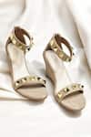 Buy_THE ALTER_Beige Studs Asher Studded Wedges _at_Aza_Fashions