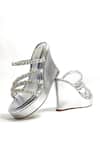 Buy_THE ALTER_Silver Rhinestones Embellished Wedges _Online_at_Aza_Fashions