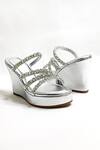 Buy_THE ALTER_Silver Rhinestones Embellished Wedges 