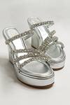 THE ALTER_Silver Rhinestones Embellished Wedges _Online