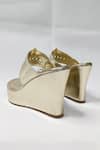 Shop_THE ALTER_Gold Meera Kohla Wedges _Online_at_Aza_Fashions