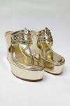 THE ALTER_Gold Meera Kohla Wedges _at_Aza_Fashions