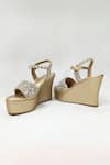 Shop_THE ALTER_Gold Rhinestones Sophia Embellished Wedges _Online_at_Aza_Fashions
