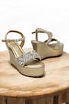 Buy_THE ALTER_Gold Rhinestones Sophia Embellished Wedges _at_Aza_Fashions