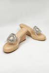 Shop_THE ALTER_Beige Rhinestones Clear Embellished Wedges _Online_at_Aza_Fashions