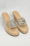 Buy_THE ALTER_Beige Rhinestones Clear Embellished Wedges _at_Aza_Fashions