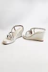 THE ALTER_Off White Rhinestones Embellished Satin Wedges _at_Aza_Fashions