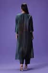 Shop_LABEL RADINI_Multi Color Silk V-neck Twilight Grace Long Kurta Set _at_Aza_Fashions