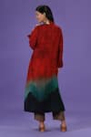 Shop_LABEL RADINI_Multi Color Silk Collared Printed Kurta And Pant Set _at_Aza_Fashions