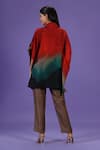 Shop_LABEL RADINI_Multi Color Silk Collared Celestial Flow Kaftan And Pant Set _at_Aza_Fashions