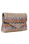 Buy_ETCETERA_Beige Crystals, Embroidery Jute Thread Clutch _Online_at_Aza_Fashions