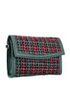 Buy_ETCETERA_Multi Color Mosaico Weave Vegan Leather Clutch _at_Aza_Fashions