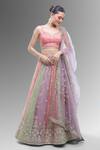 Buy Samyukta Singhania Multi Color Tissue, Net Embroidery, Beads, Multicolor Thread Lehenga Set at Aza Fashions Buy_Samyukta Singhania_Multi Color Tissue, Net Embroidery, Beads, Multicolor Thread Lehenga Set_at_Aza_Fashions