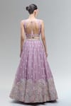 Shop_Samyukta Singhania_Lavender Polyester, Georgette Embroidery, Beads, Sequins, Classic Lehenga Set_at_Aza_Fashions